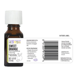 Aura Cacia Sweet Orange Essential Oil 0.5 FL. OZ.